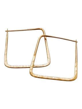 Gold-Tone Square Hoop Earrings